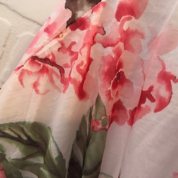 Show me your MUMU Robe/Cover up Floral print Roses Peonies Pink Romantic OS - Picture 5 of 7